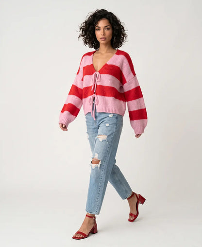 Knitted Bow Cardigan