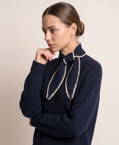Knot Detail Ribbed Sweater