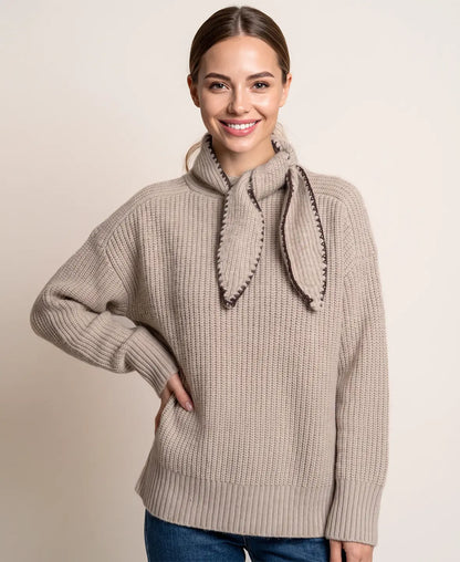 Knot Detail Ribbed Sweater