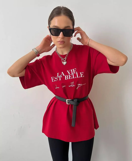 La Vie Est Belle Printed T-shirt