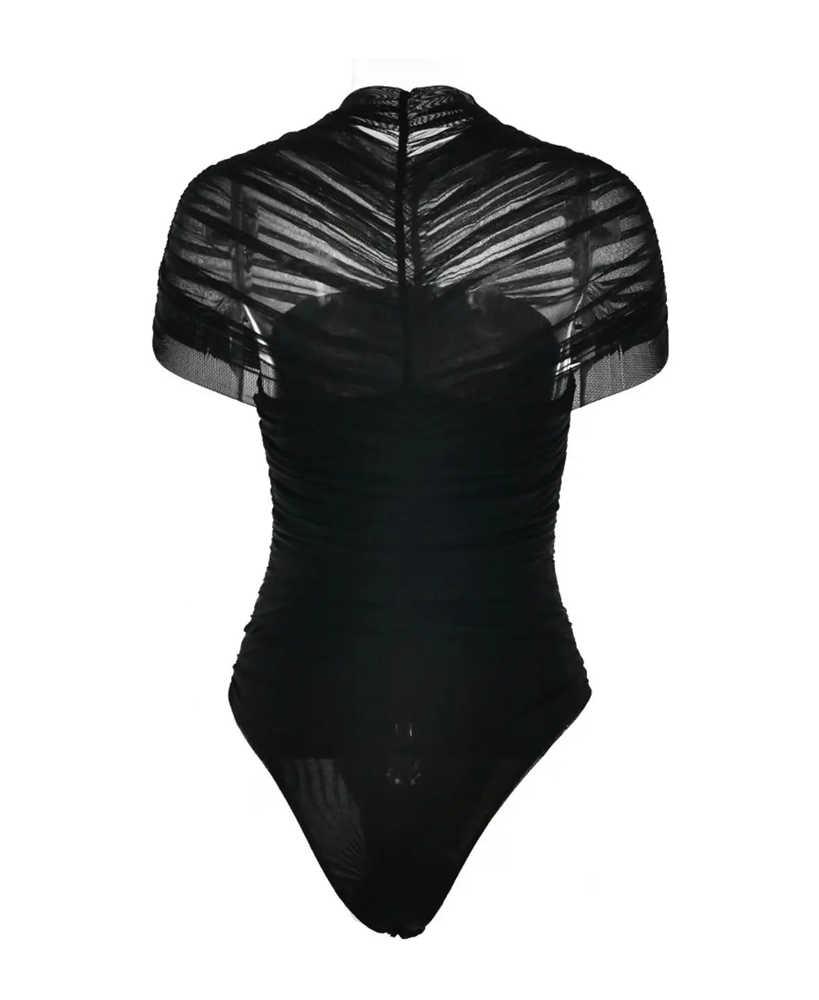 Mesh Draped Elegance Bodysuit