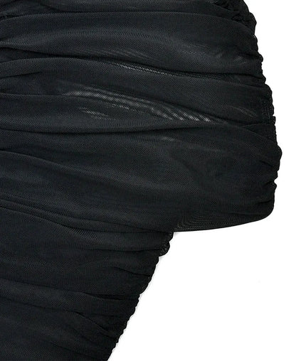 Mesh Draped Elegance Bodysuit