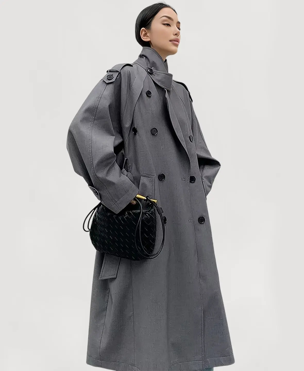 Oversized Long Trench Coat