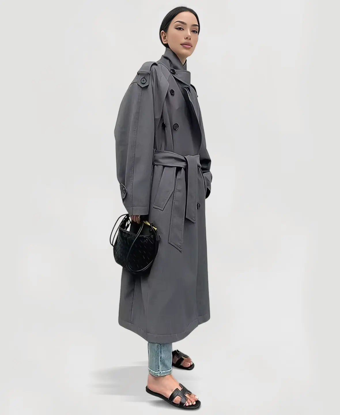 Oversized Long Trench Coat