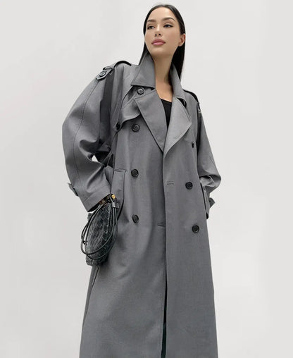 Oversized Long Trench Coat