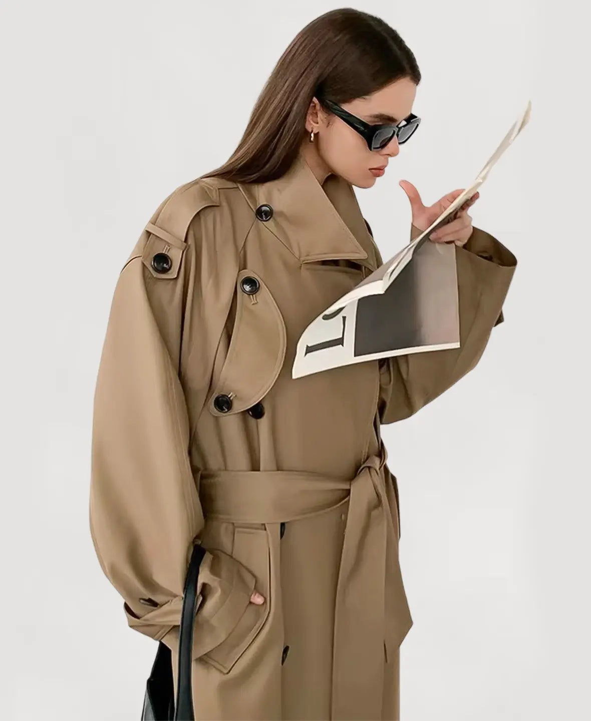 Oversized Long Trench Coat