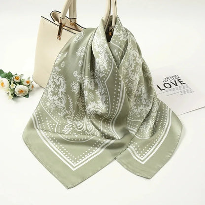 Paisley Print Satin Scarf