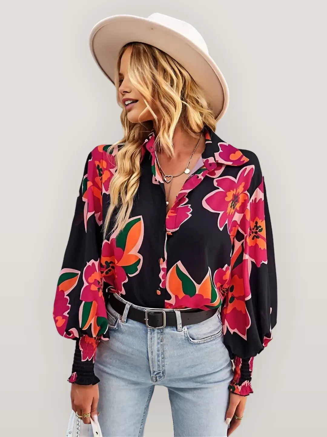 Petals of Paradise Casual-Chic Shirt