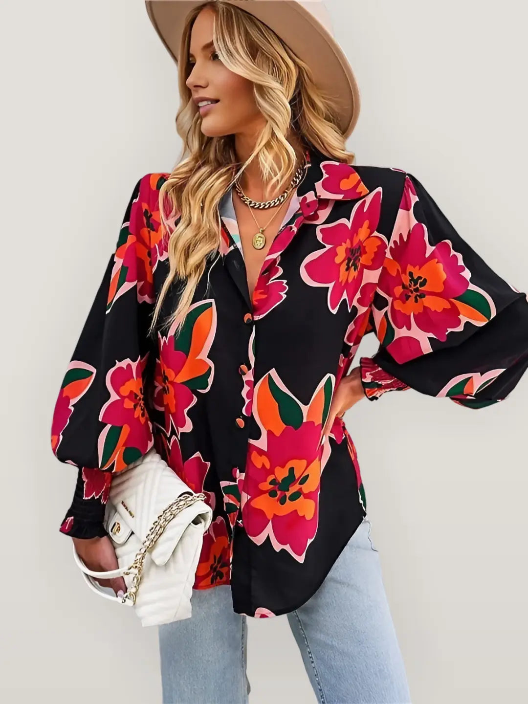 Petals of Paradise Casual-Chic Shirt