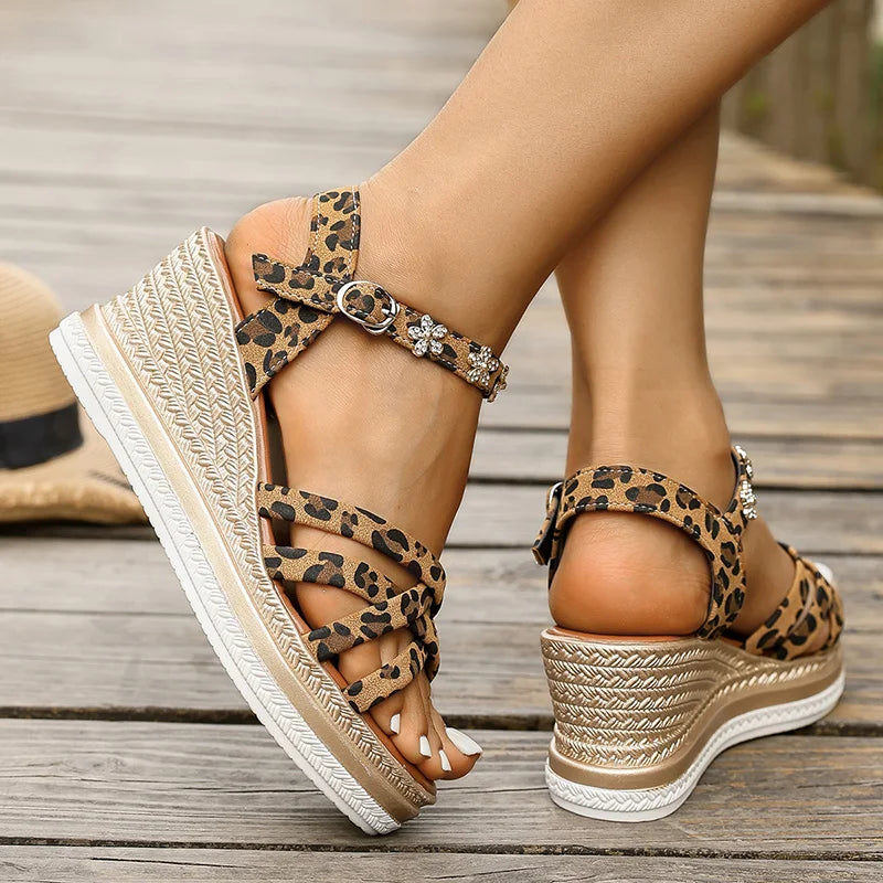 Leopard Chic Platform Sandals