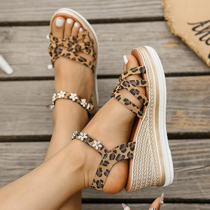 Leopard Chic Platform Sandals