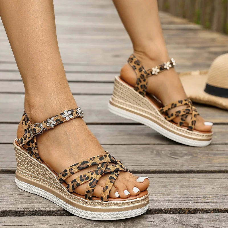 Leopard Chic Platform Sandals