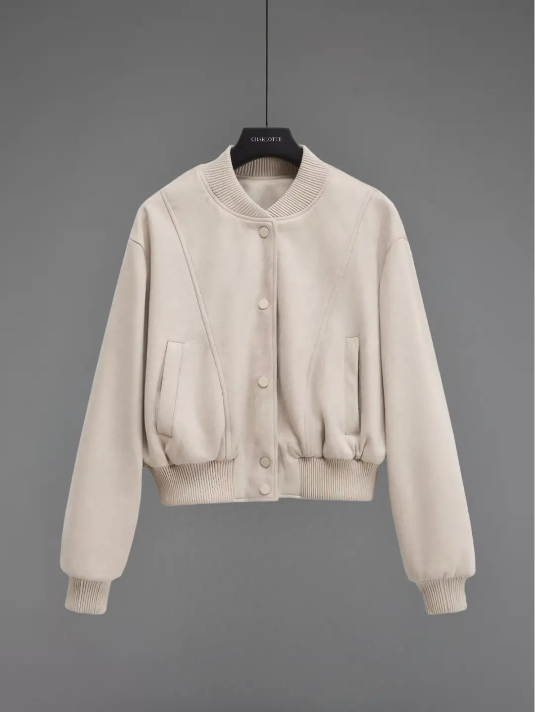 Scarllet Faux Suede Cropped Bomber