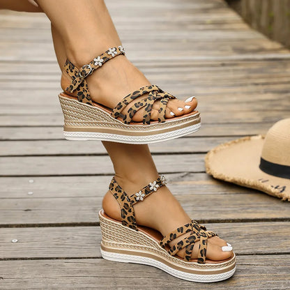 Leopard Chic Platform Sandals