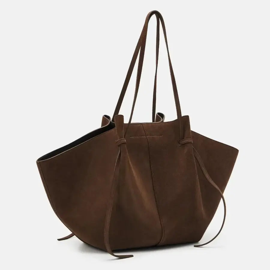 Slouchy Suede-Look Tote