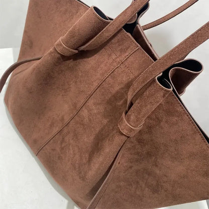 Slouchy Suede-Look Tote