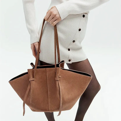 Slouchy Suede-Look Tote