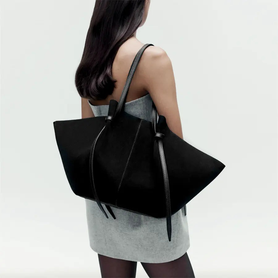 Slouchy Suede-Look Tote