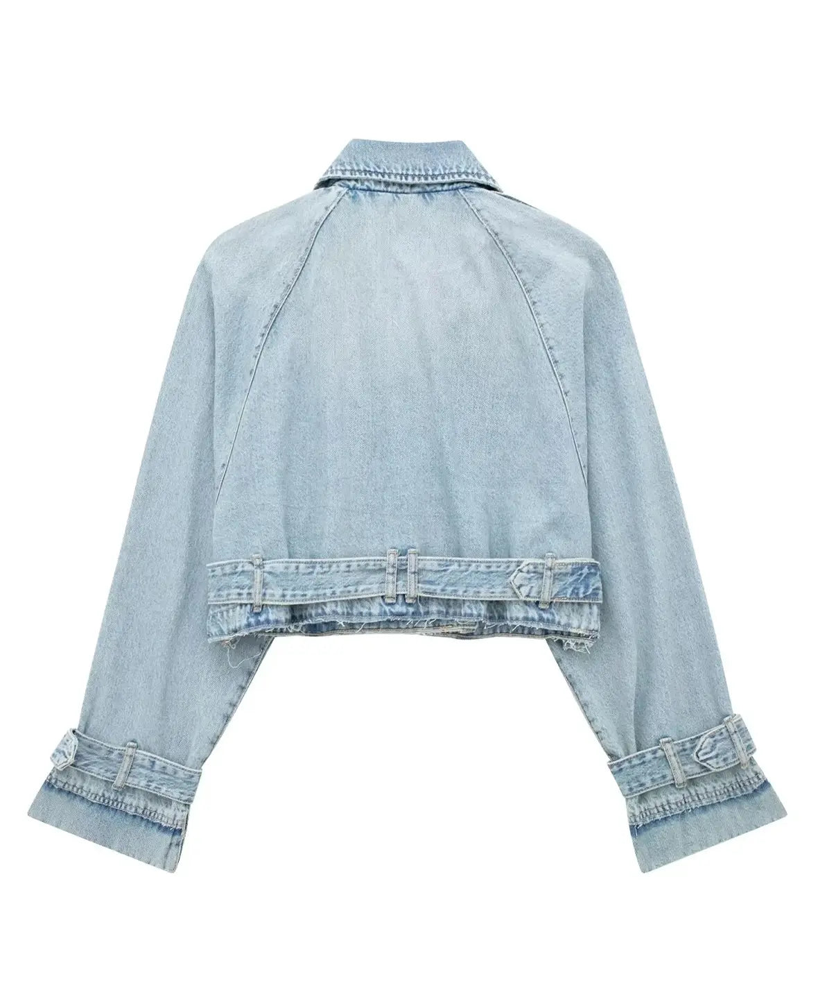 Trench Denim Cropped Jacket