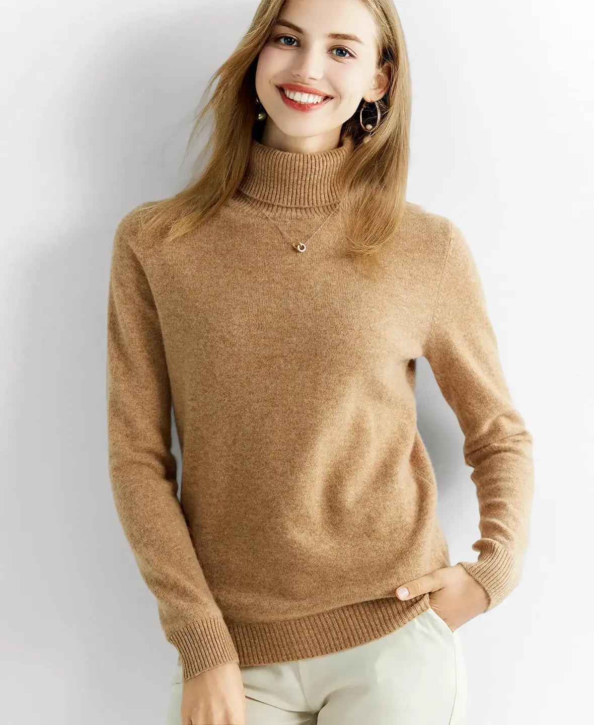 Turtleneck Sweater 100% Merino Wool