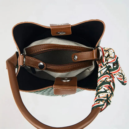 Twill Tie Bucket Bag