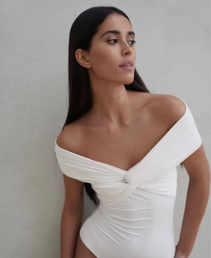 Twist Off-Shoulder Bodysuit