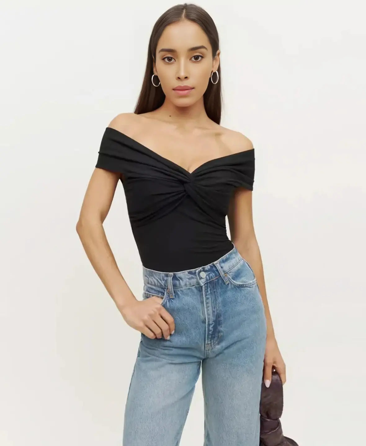 Twist Off-Shoulder Bodysuit