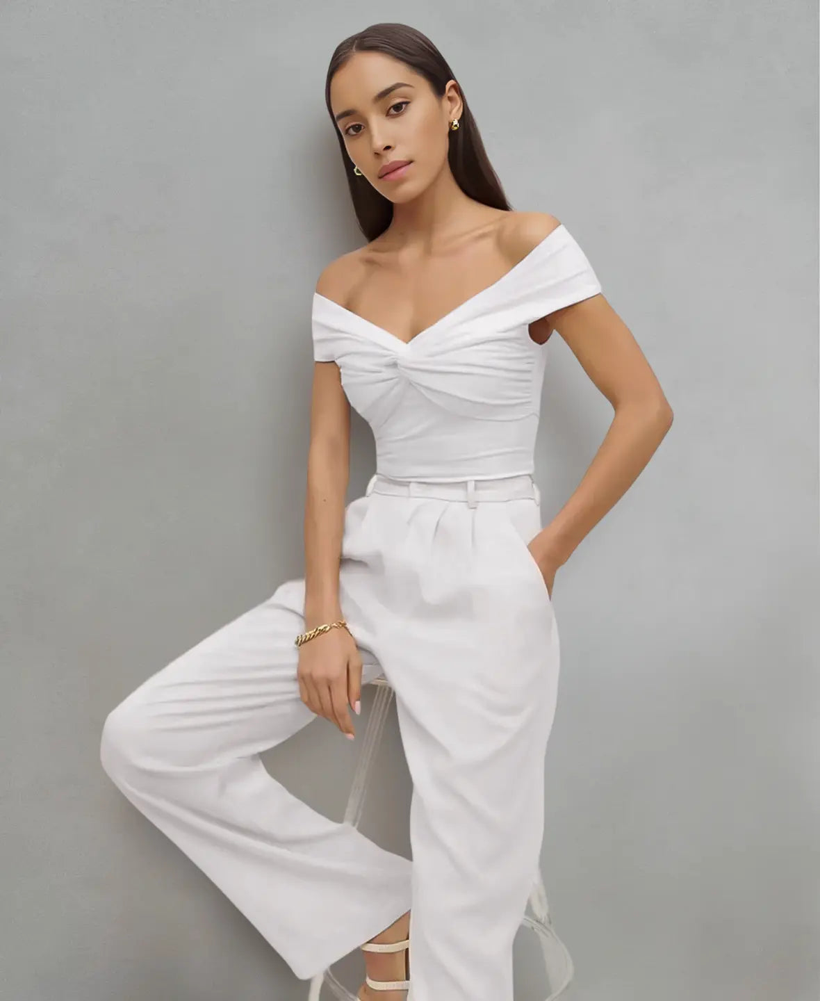 Twist Off-Shoulder Bodysuit