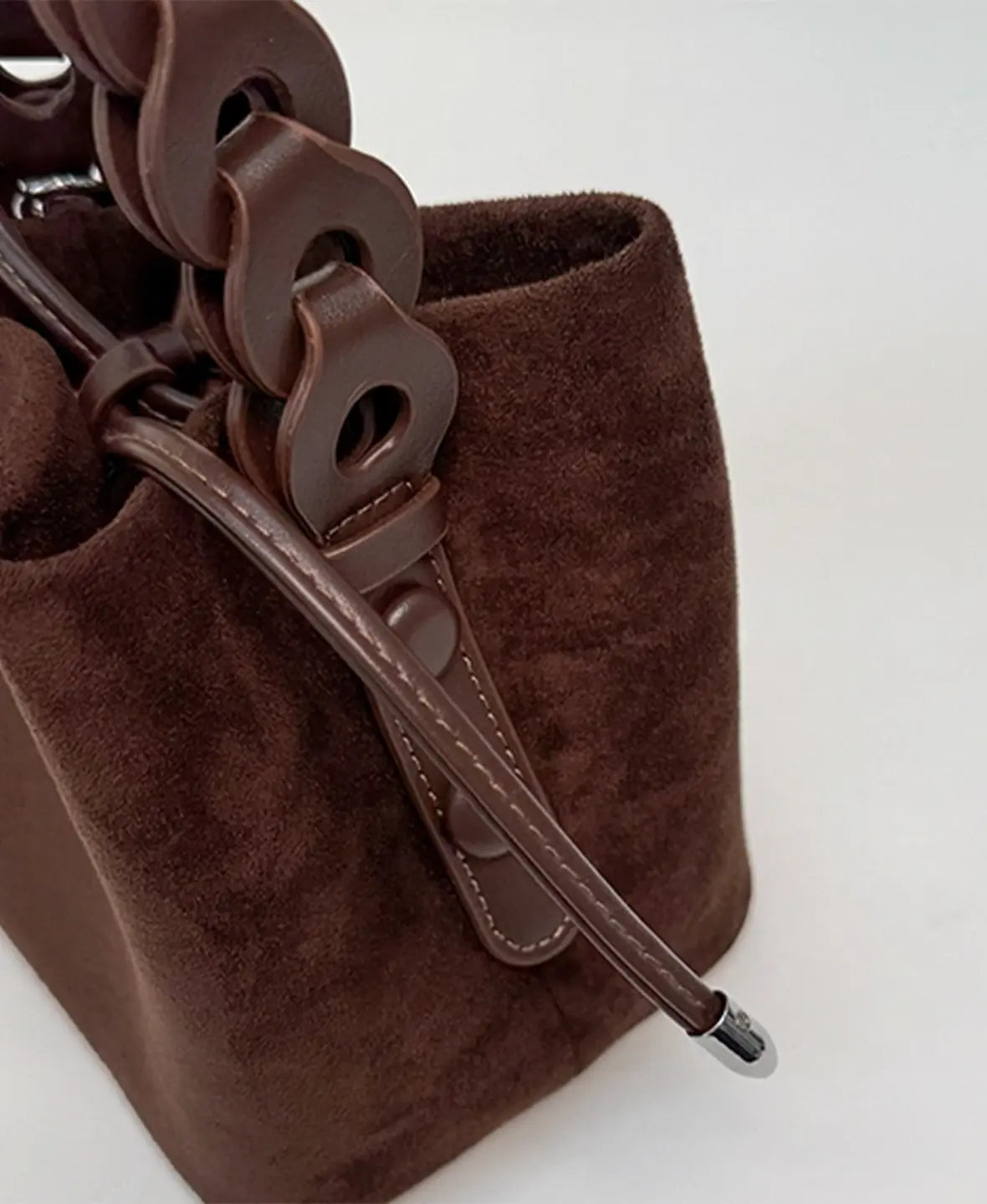 Suede-Look Bucket Bag
