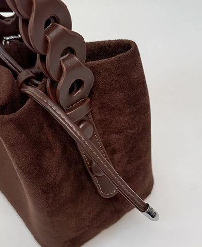 Suede-Look Bucket Bag
