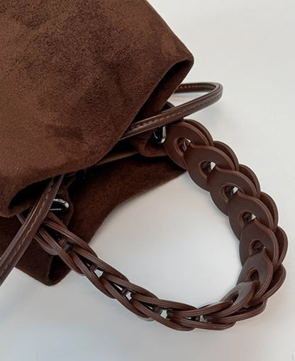 Suede-Look Bucket Bag