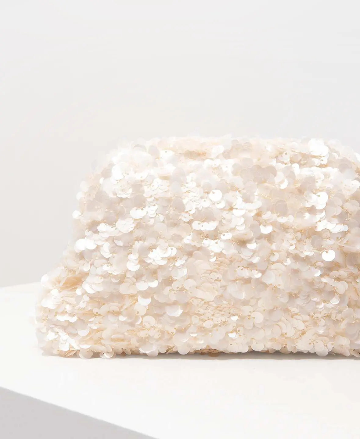 Pearlescent Sequin Clutch