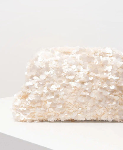 Pearlescent Sequin Clutch