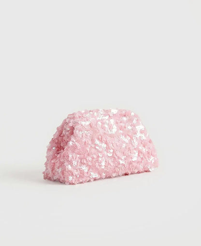 Pearlescent Sequin Clutch
