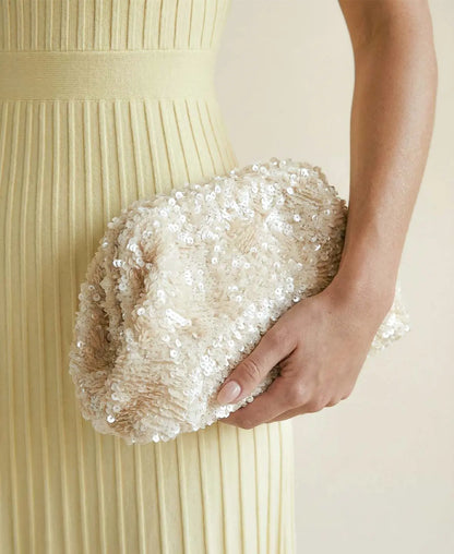 Pearlescent Sequin Clutch