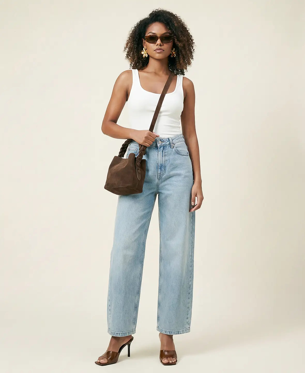 Suede-Look Bucket Bag