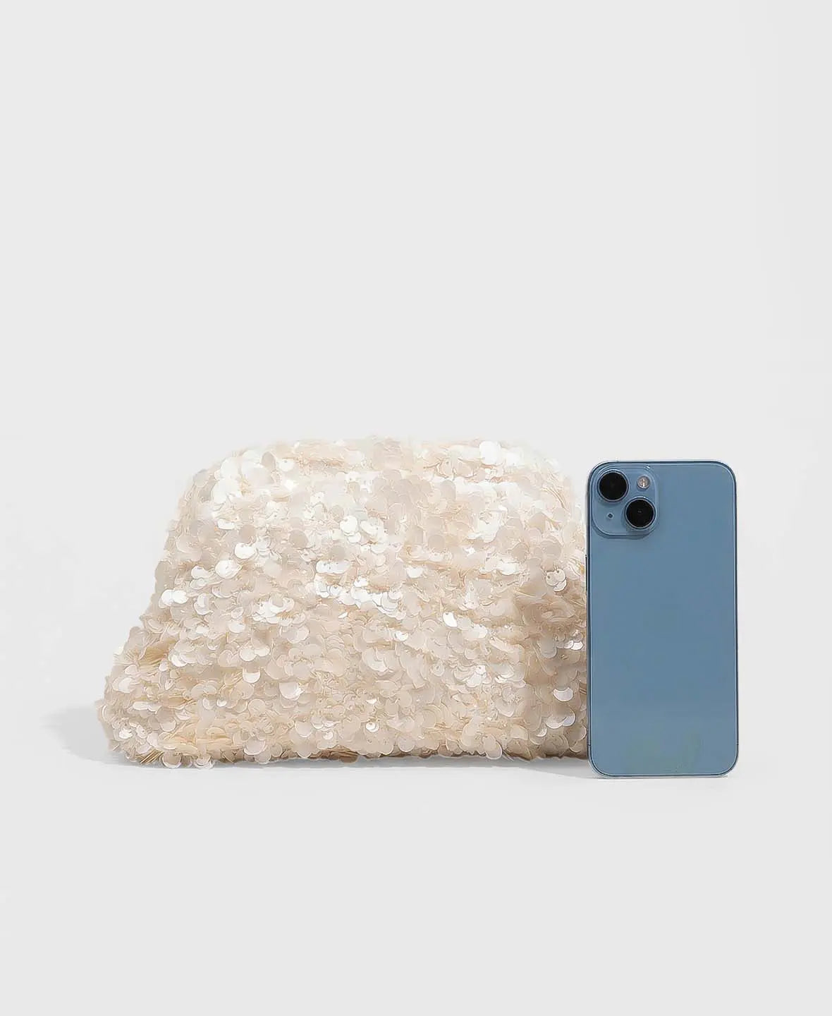 Pearlescent Sequin Clutch