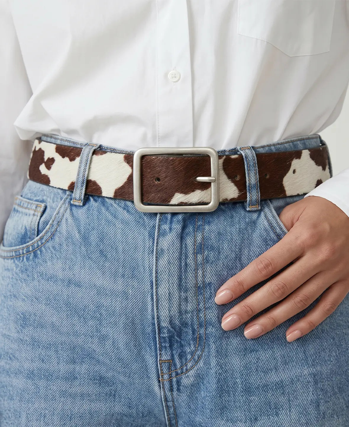 Cow Printed Belt