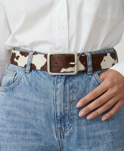 Cow Printed Belt