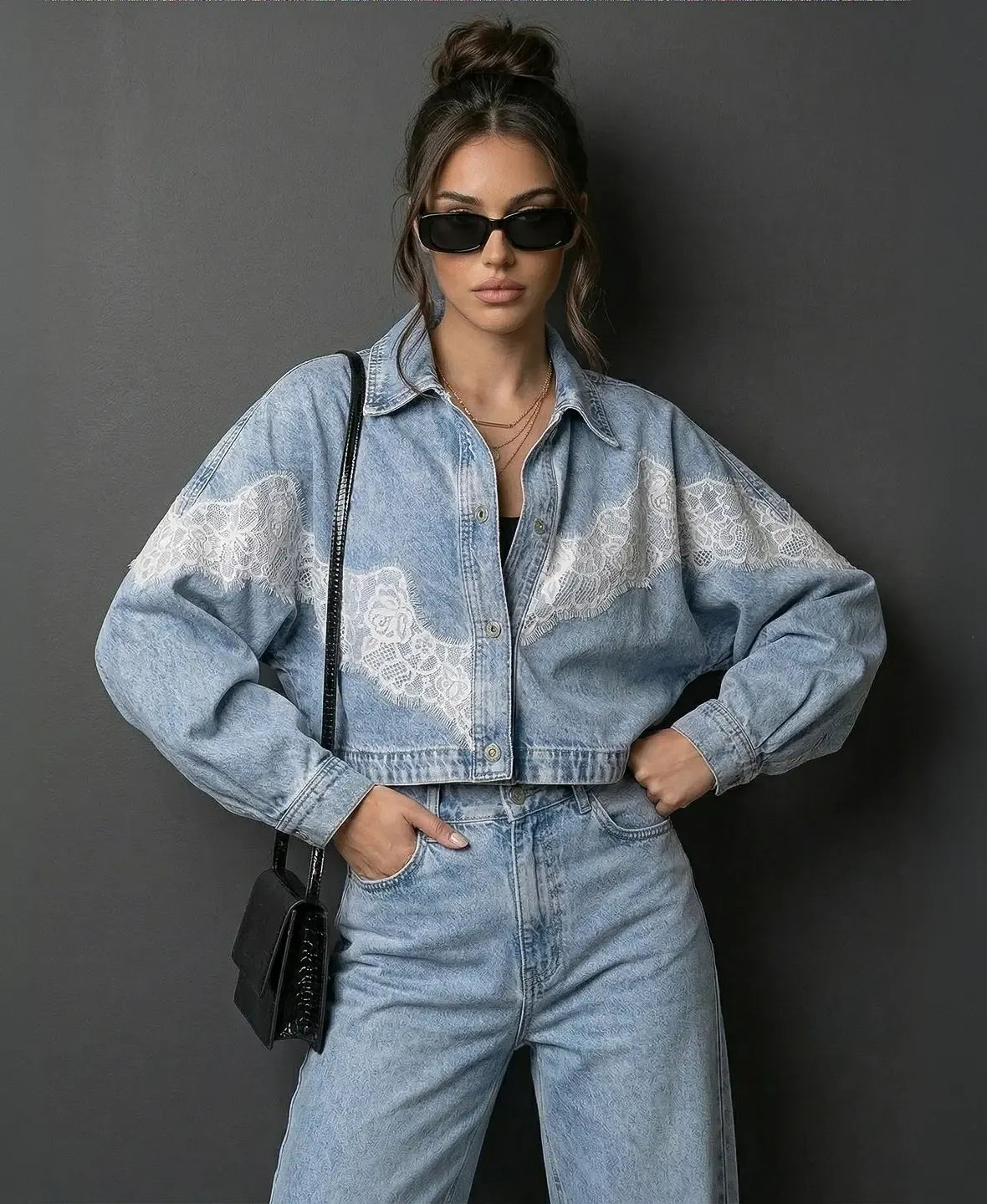 Muse Lace Denim Jacket