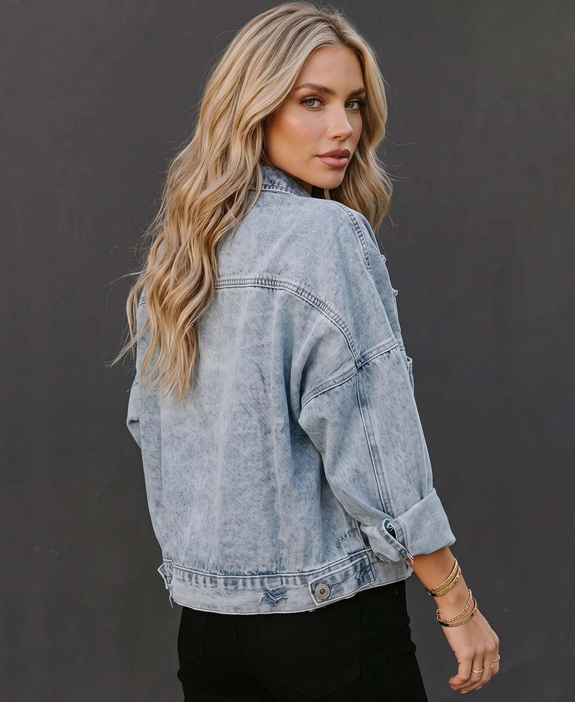 Leopard Print Denim Jacket