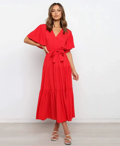 Amélie High Waist Midi Dress