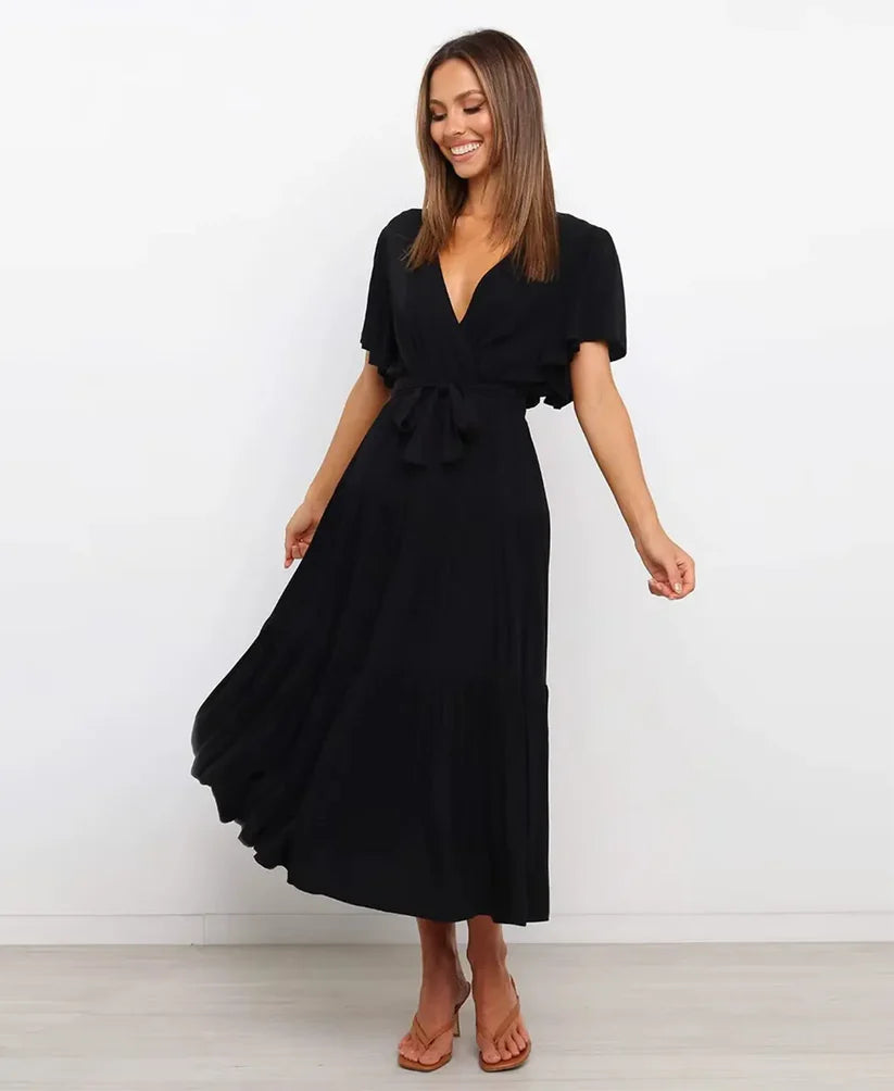 Amélie High Waist Midi Dress