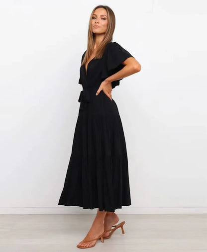 Amélie High Waist Midi Dress