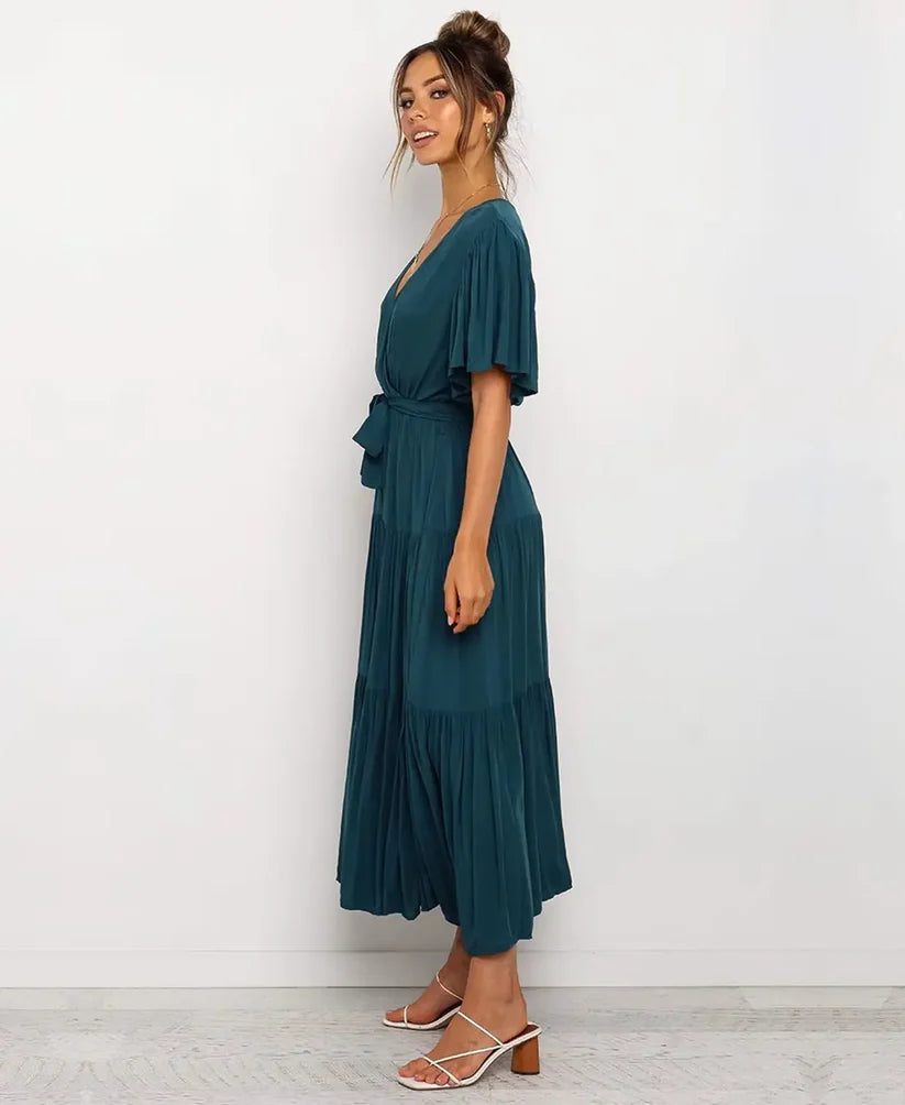 Amélie High Waist Midi Dress