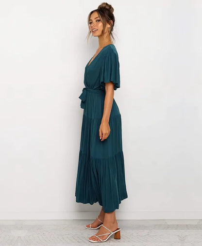 Amélie High Waist Midi Dress