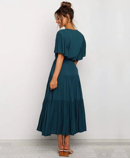 Amélie High Waist Midi Dress