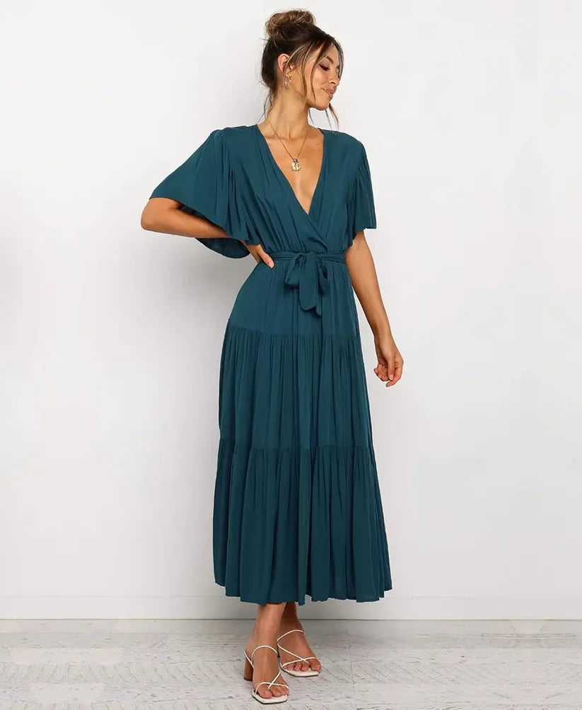 Amélie High Waist Midi Dress