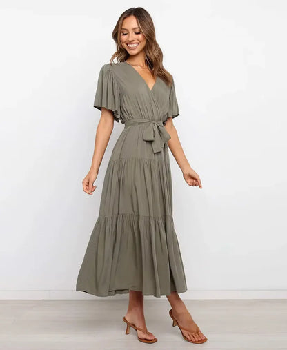 Amélie High Waist Midi Dress