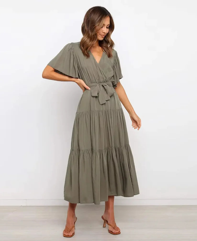 Amélie High Waist Midi Dress